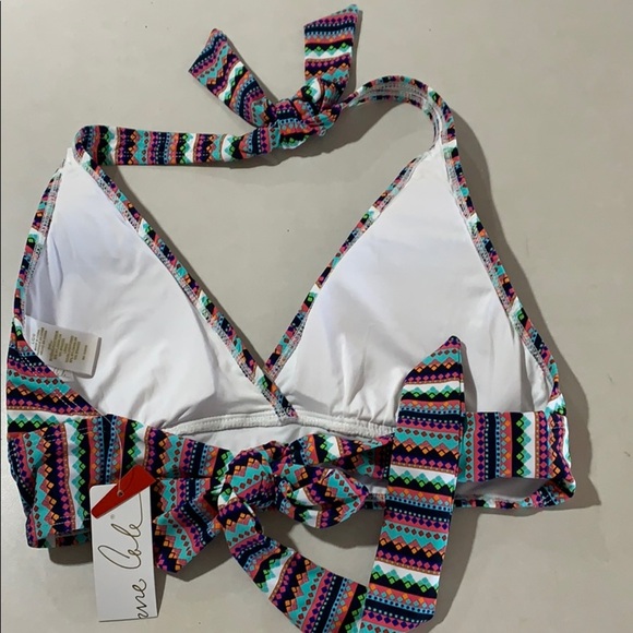 NWT Anne Cole Stevie Stripes Halter Bikini Top - Picture 3 of 6